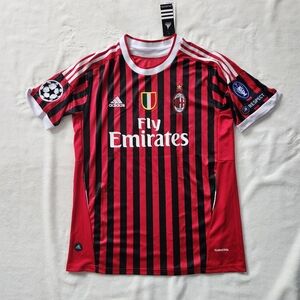AC Milan Ibrahimovic #11 Home Jersey 2010-11 UEFA Champions League Men’s Size